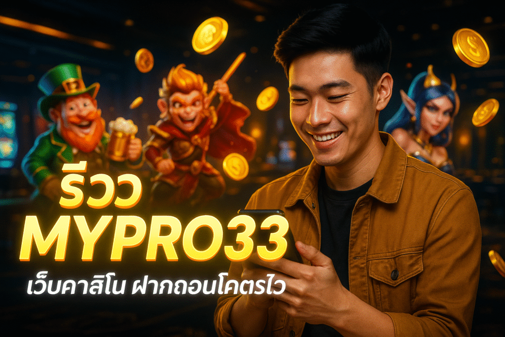 รีวิว MYPRO33 เว็บคาสิโน ฝากถอนโคตรไว